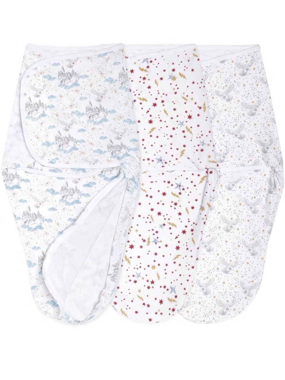 aden + anais essentials Baby Harry Potter 100% Cotton Easy swaddle NWOT 3-pack